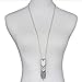 Usstore Women Long Bohemian Tassel Pendant Matte Triangle Necklace Partty Gift Jewelry Alloy (Silver)