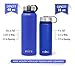 MIRA 18 Oz Stainless Steel Vacuum Insulated Wide Mouth Water Bottle with Two Caps | Thermos Keeps Cold for 24 hours, Hot for 12 hours | Double Walled Powder Coated Travel Flask | Blue