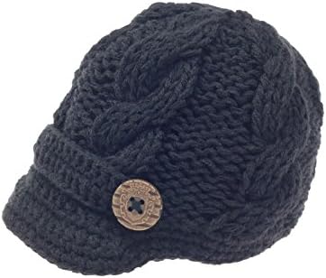 zefenBaby Boys Crochet Knit Newsboy cap Photography Brim Buttons Hat