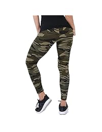 Tamskyt Leggings de camuflaje para dama, ultra suaves, de cintura alta