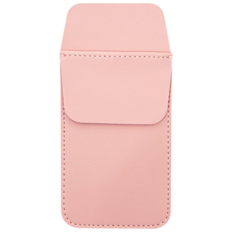 EXCEART Pink Pu Leather Pocket Protector Pen Organizer for Nurses - Pencil Pouch with Clips for Shirt Pocket