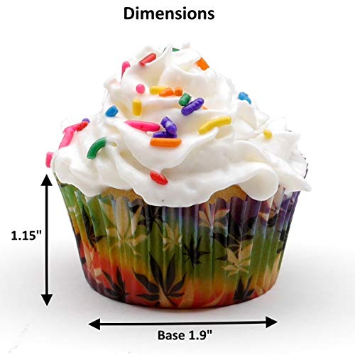 image for PJ Bold Marijuana Paper Baking Cupcake Brownie Muffin Disposable Liner