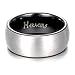 Heraculs 8mm Tungsten Carbide Ring for Man Women Domed Brushed Matte Finish Wedding Band Ring Black Size 7-14