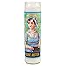 The Unemployed Philosophers Guild Jane Austen Secular Saint Candle - Unscented 8 Inch Tall Glass Prayer Votive, Made in The USA, Vegetarian Wax
