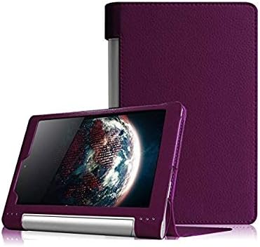 TabletHutBox® Slim Light Smart Cover Case for Lenovo YOGA TAB 3 YT3-850F YT3-850L 8 inch Tablet (Purple)