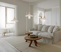 Shenmoyl Pendant Light with White Pleated Ceramic