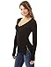 PattyBoutik Women's Ribbed V Neck Zip Embellished Sweater