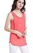 SUIEK Maternity Nursing Shirt Breastfeeding Tank Tops (Medium, Coral)