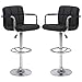Vogue Furniture Direct VF1581F Leather Barstool Set with Armrest…