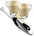 Milk Frother - Handheld Electric Milk Steamer - by Mixpresso Coffee (Silver)