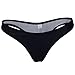 Women Sexy Lady Brazilian V-Style Ruched Ruffle Cheeky Bikini Bottom Thong Hot Summer Beachwear Black