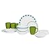 Corelle 20 Piece Livingware Dinnerware Set with Storage, South Beach, Service for 4
