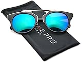 Mirror Lens Fashion Designer Sunglasses for Women