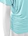 Made By Johnny MBJ WT1118 Womens V Neck Short Sleeve Wrap Front Drape Dolman Top XXL Aqua