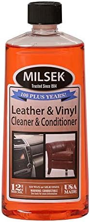 Milsek Vinyl - Leather Cleaner and Conditioner, 12-Ounce, Pack of 12, Orange, Count