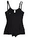 Burvogue Women's Clip&Zip Latex Tummy Control Body Shapewear (Small, Black)