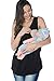 Smallshow Women's Maternity Nursing Tank Top Sleeveless Comfy Breastfeeding Clothes,Black,X-Large