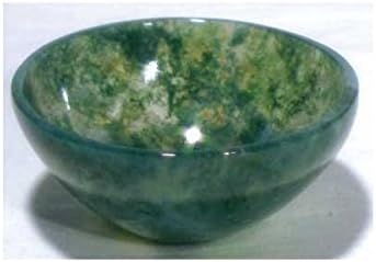 AzureGreenSmall Moss Agate Devotional Bowl