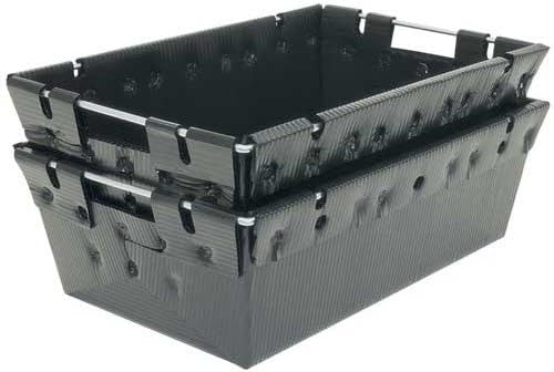 Protektive Pak Plastek Polypropylene ESD / Anti-Static Nesting Tote - 27 1/4 in Length - 12 in Wide - 39141 [PRICE is per EACH]