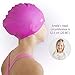 The Friendly Swede Swim Caps for Women & Men - Silicone Swimming Caps for Medium & Short Hair; Waterproof Swimming Cap for Women to Keep Hair Dry; Swim Cap for Adult and Child - Pink & Purple 2-Pack