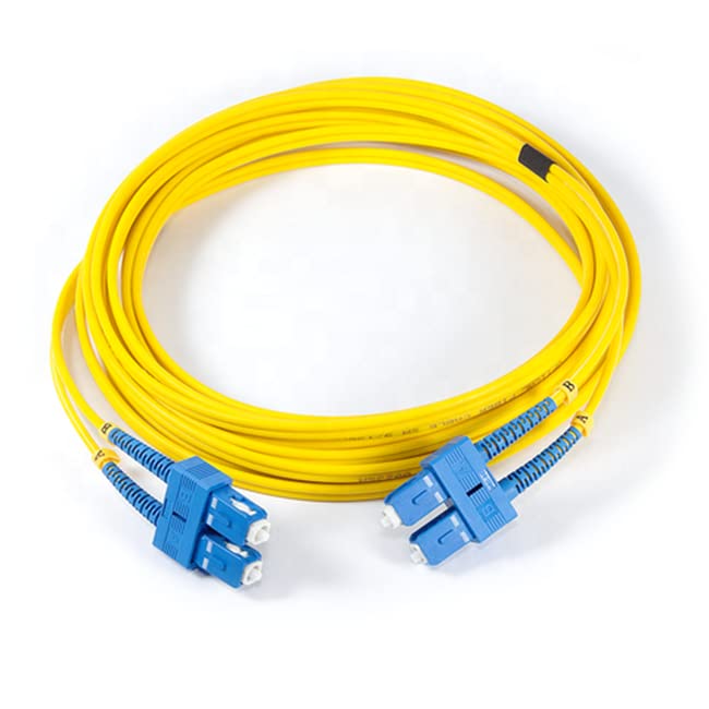 CHB 3 Meter Duplex Fibre Optic Patch Cable SC LC FC E2000 APC UPC Single Mode OS2 9/125 Yellow Patch Lead 2mm Fiber Patchcord (SC/UPC - SC/UPC)