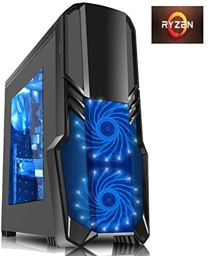 Discountedpcs AMD Ryzen 1200 Quad-Core 3.4GHz CPU, NVIDIA GTX 1050ti 4GB DDR5 Graphics Card, HDMI, USB3.0, 16GB 2133MHz DDR4 RAM, 1TB Hard Drive, DVDRW, G Force Blue Gaming PC Case, Windows 10, 300mbps WIFI