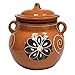 Lead Free Clay Bean Pot with Lid - Olla Floreada con Tapa - 3.5 qt