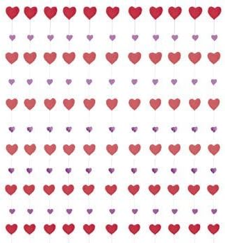 12 Foil Heart String Valentine Decorations