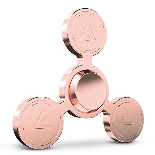 SPARIN Copper Fidget Spinner Toy, EDC Spinner with Hybrid Ceramic Bearing Enables 3-7 Minutes, Non-3D Printed, Stress Reducer, 2017 Newest Version (Rose Gold)