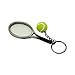 SPHTOEO Creative Alloy Sport Style Tennis Ball Keychain Tennis Racket Key Chain Key Ring 5 Color Set