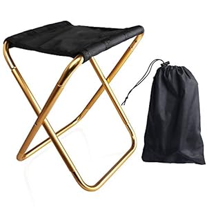 Chudian 1 Pack Draagbare Opvouwbare Kruk, Lichtgewicht Opvouwbare Camping Kruk met Opbergtas Opvouwbare Kruk Seat…