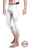 DRSKIN Tight 3/4 Compression Pants Base Layer Running Pants Men (M, WG806)