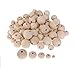 Amaney 400pcs 6mm-14mm Unfinished Wood Beads Assorted Natural Round Ball Loose Solid Wooden Spacer Beads for Crafts DIY Handmade Jewelry Making Bracelet Garland Hair