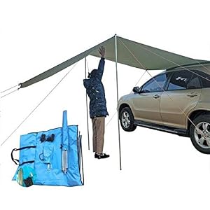 Auvent Latéral De Voiture, Abri De Soleil De Voiture Sur Le Toit étanche, Toit De Tente De Tente-remorque De Camping-car Automatique Pour Suv Minivan à Hayon Camping Voyage En Plein Air 5-6 Personnes