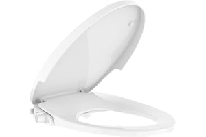 GarveeTech Bidet Toilet Seat Round – Non-Electric Dual Nozzle Self-Cleaning Bidet Seat for Personal Hygiene, Adjustable Water Spray, Soft Close PP Material, Easy to Install for Home Bathroom
