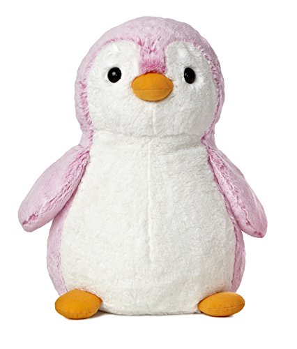 UPC 092943098268, Aurora World Pom Pom Penguin Bright Pink Plush, 16&quot;