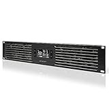 AC Infinity CLOUDPLATE T7-N, Rack Mount Fan Panel 2U, Intake Airflow, for cooling AV, Home Theater, Network 19" Racks
