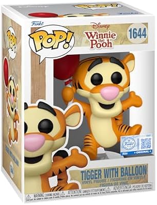 Pop! Disney: Winnie The Pooh - Tigrão com Balão - Figura de vinil colecionável - Ideia de Presente - Merchandising Oficial - Brinquedos para crianças e adultos - Figura de Modelo de Colecionador