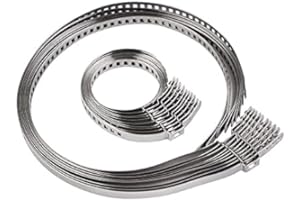 Ferbao 10 Pcs CV Boot Clamp,Stainless Steel Universal Adjustable AXLE CV Joint Boot Crimp Clamp Kit (5pcs Small+ 5pcs Large)