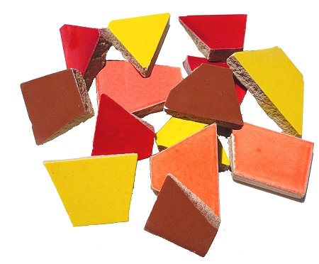 Mosaic Mercantile Crafter's Cut Ceramic Tiles, 1/2-Pound, Provence