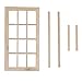 TOOGOO(R) Wooden Traditional 12-pane Window Frame 1:12 Scale Dollhouse Miniature
