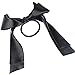 Fashion Women Black Rope Ribbon Bow Knot Elastic Hairband Ponytail Scrunchie Holder (Black)