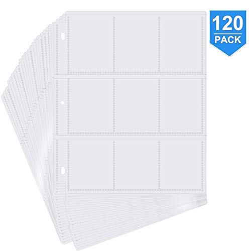 POKONBOY 1080 Pockets Baseball Trading Card Sleeves for 3 Ring Binder