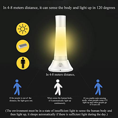 BIAL Night Light, [ Color Changing & White Light ] Motion Activated Table Lamp, Rechargeable Bedside Light Bedroom Living Room Lamp for Baby Kids Girls - Thumbnail 6
