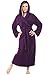 Alexander Del Rossa Womens Turkish Terry Cloth Robe, Long Cotton Hooded Bathrobe, Large-XL Purple (A0127PURXL)