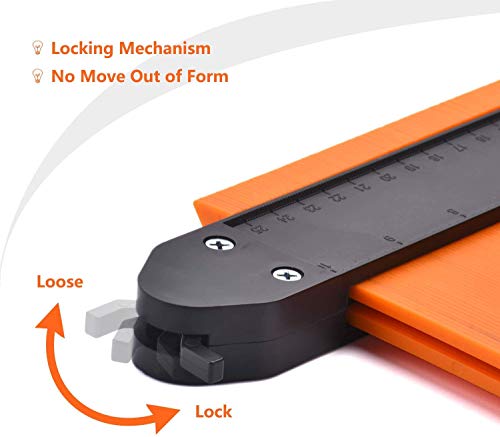 Contour Gauge With Lock- 2 Wide Contour Gauge Duplicators Set- 10\