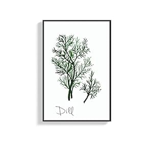Framed Canvas Wall Art for Living Room, Bedroom Dill Canvas Prints for Home Decoration Ready to Hang - 16x24 inches