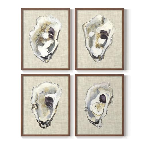 Renditions Gallery Set of 4 Peel & Stick Framed Prints, Abstract Wall Art, Text…