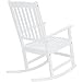Best Choice Products Indoor Outdoor Traditional Wooden Rocking Chair Furniture w/Slatted Seat and Backrest, White