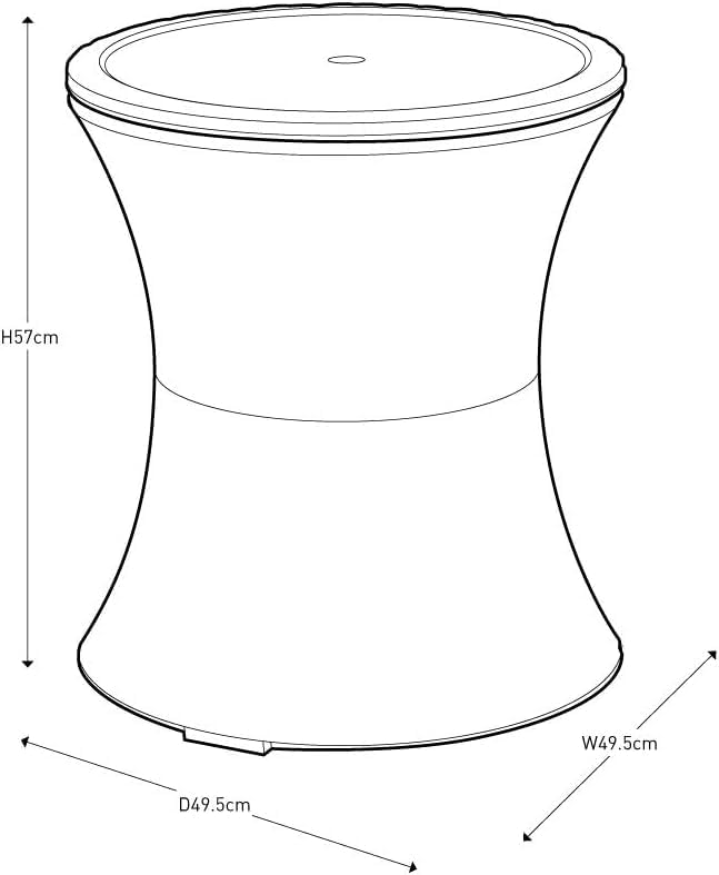 Pacific Meuble d'extérieur Seau à glace/table marron